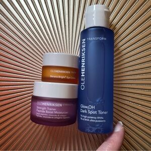 OLEHENRIKSEN Skincare Set - Travel Size - Toner, Moisturizer, + Eye Cream — NEW